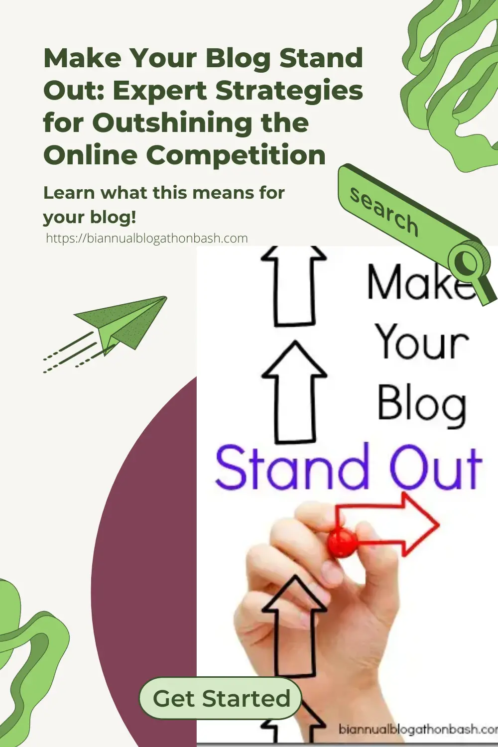 A drawing with the words make your blog stand out.