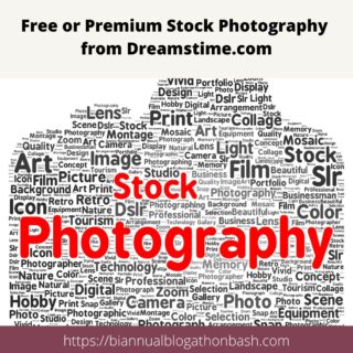 Word cloud graphic highlighting “Stock Photography” in bold red with related terms like lens, film, art, and digital.