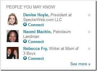 People you may know on LinkedIn.