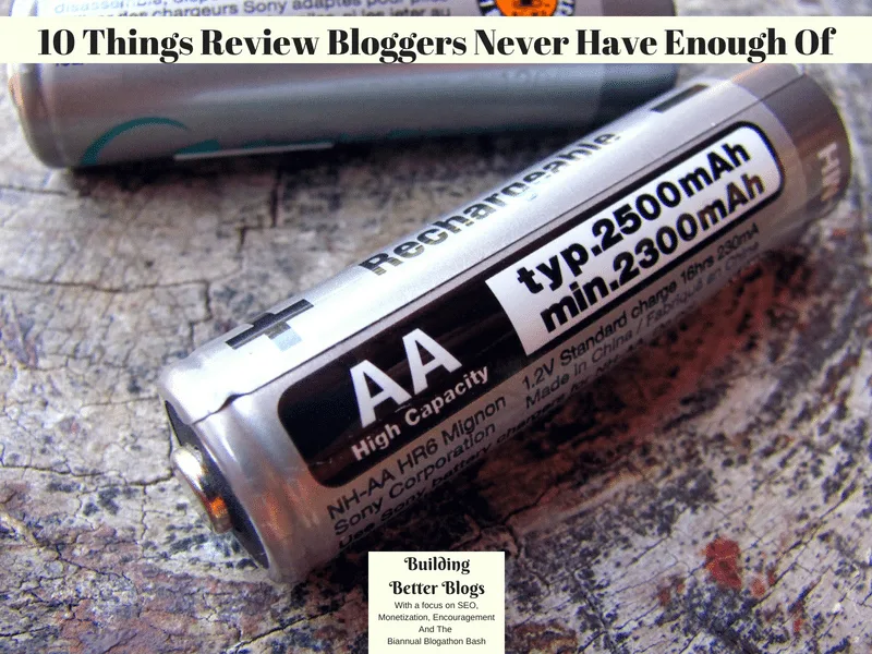 Rechargeable batteries laying on a countertop.