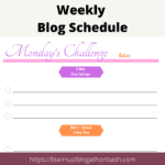 New Etsy listings, weekly blog schedule, blogging tips, Shopify marketing, content creation strategies.