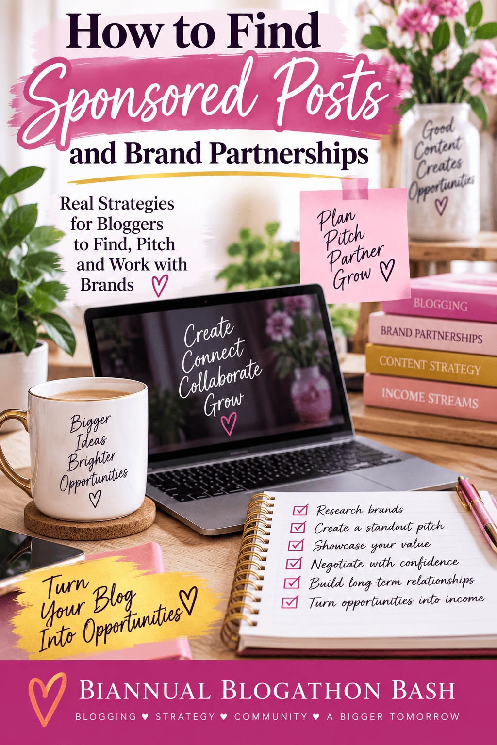 How to find sponsored posts and brand partnerships with practical strategies for bloggers to research, pitch and work with brands.