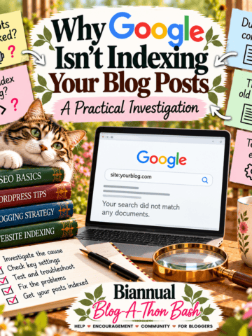 Featured image illustrating why google is not indexing blog posts for Biannual Blog-A-Thon Bash